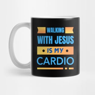 Walking With Jesus is My Cardio | Funny Christian Workout Mug